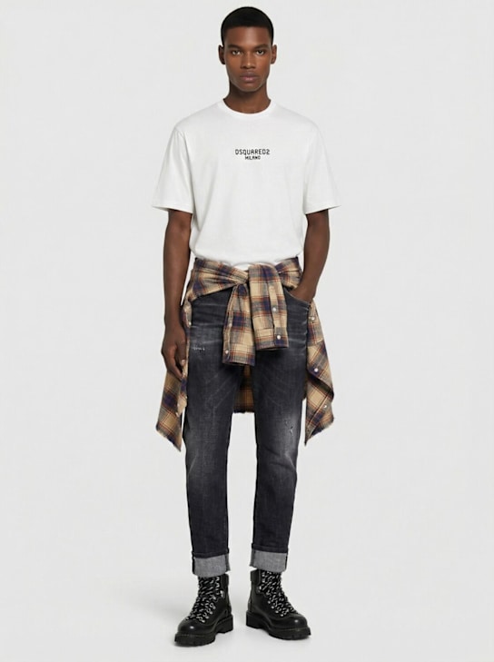 Dsquared2: Loose fit T恤 - 白色 - men_1 | Luisa Via Roma