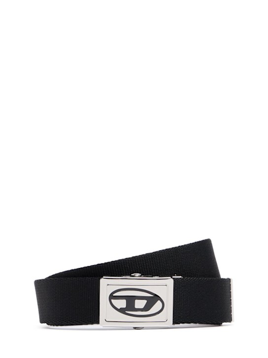 Diesel Kids: Tech belt w/ logo - 黑色 - kids-boys_0 | Luisa Via Roma