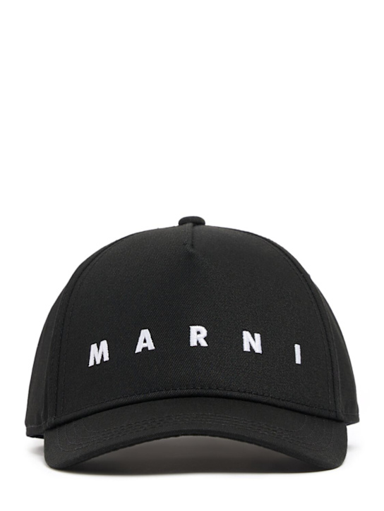 Marni Junior: Cotton hat - Black - kids-boys_0 | Luisa Via Roma