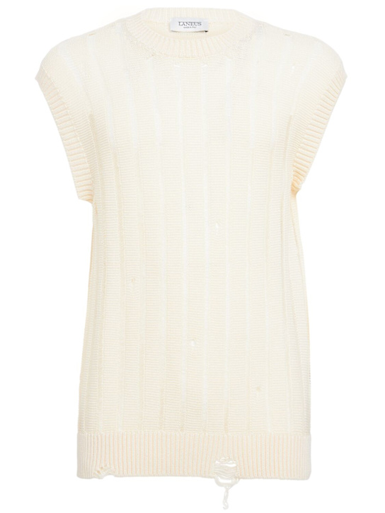 Laneus: 棉质针织背心 - 米黄色 - men_0 | Luisa Via Roma