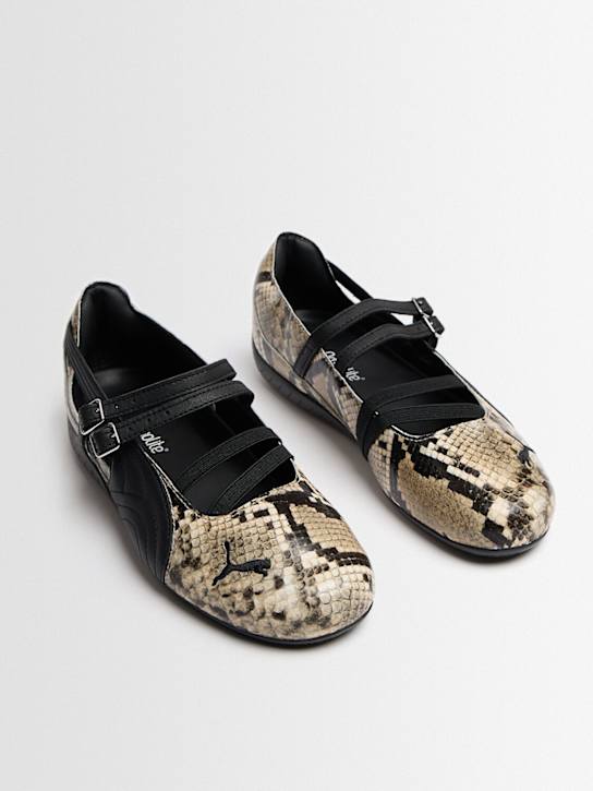 PUMA: Speedcat Ballet snake embossed sneakers - Snake Print - women_1 | Luisa Via Roma