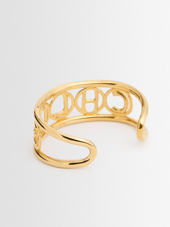 Chloé: Bracelet manchette Script logo - Or - women_1 | Luisa Via Roma