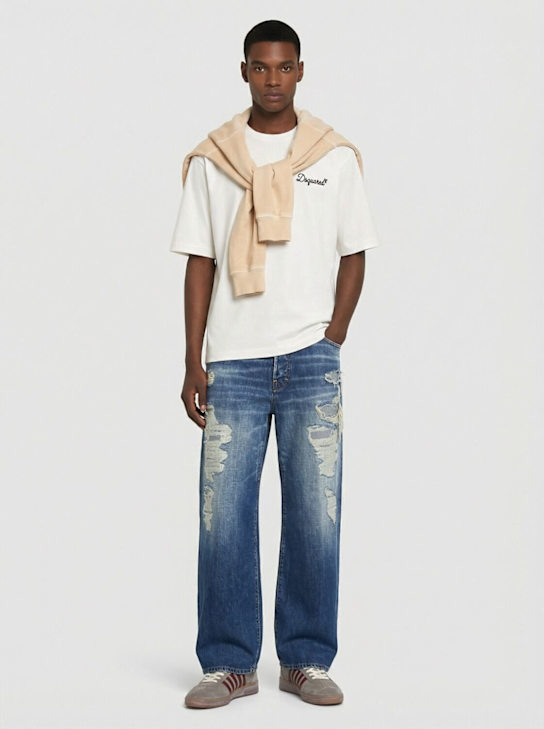 Dsquared2: Loose fit T恤 - 白色 - men_1 | Luisa Via Roma