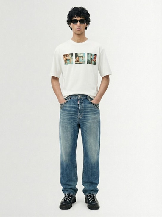Dsquared2: Loose fit T恤 - 白色 - men_1 | Luisa Via Roma