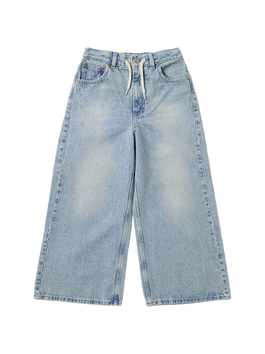 MM6 Maison Margiela: Cotton denim jeans - Bleu Clair - kids-boys_0 | Luisa Via Roma