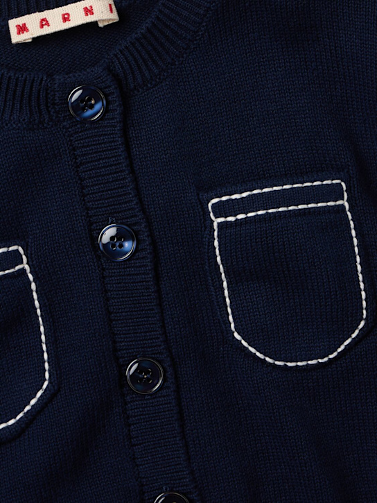 Marni Junior: Cotton cardigan - Bleu - kids-girls_1 | Luisa Via Roma