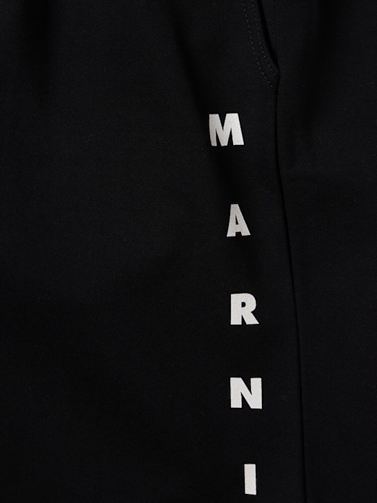 Marni Junior: Cotton shorts - Black - kids-boys_1 | Luisa Via Roma
