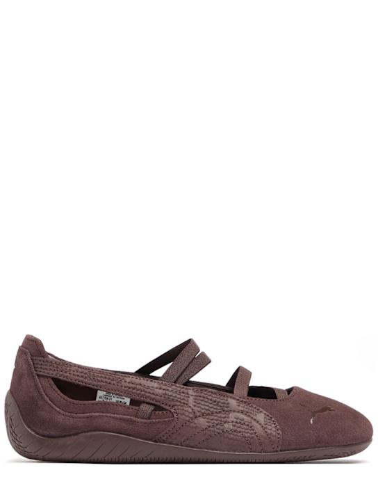 PUMA: Speedcat Ballet python embossed sneakers - 深棕色 - women_0 | Luisa Via Roma