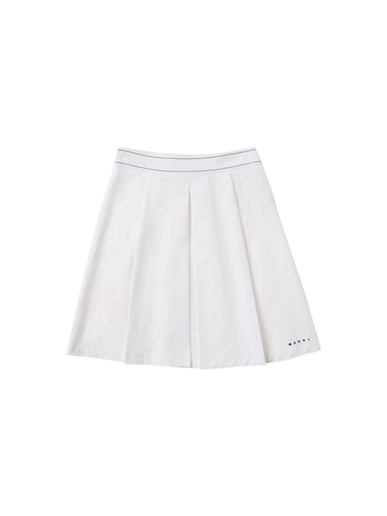 Marni Junior: Cotton skirt - White - kids-girls_0 | Luisa Via Roma