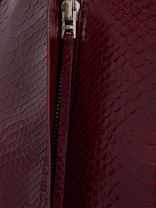 Tom Ford: Lange Bikerjacke aus Leder - Rubinrot - women_1 | Luisa Via Roma