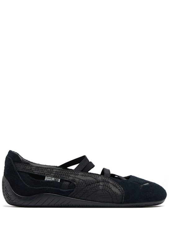 PUMA: Speedcat Ballet python embossed sneakers - Puma Black - women_0 | Luisa Via Roma