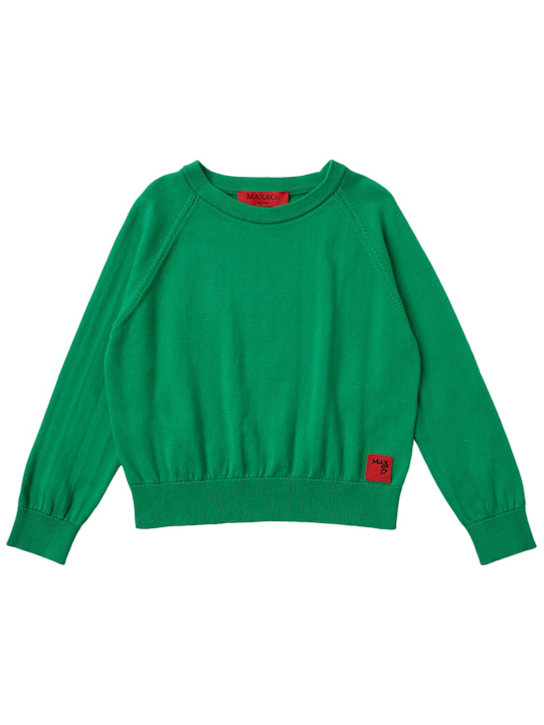 MAX&Co.: Cotton sweatshirt - 绿色 - kids-girls_0 | Luisa Via Roma