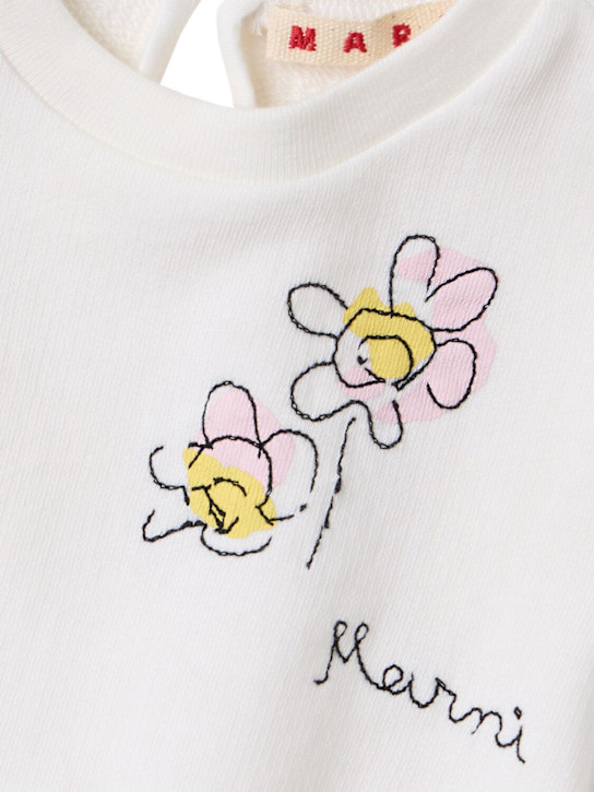 Marni Junior: Cotton logo sweatshirt - kids-girls_1 | Luisa Via Roma