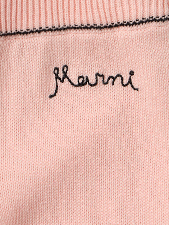Marni Junior: Cotton knit pants - 粉色 - kids-girls_1 | Luisa Via Roma