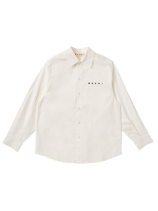 Marni Junior: Cotton shirt - 白色 - kids-girls_0 | Luisa Via Roma