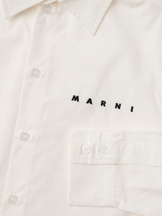 Marni Junior: Cotton shirt - 白色 - kids-girls_1 | Luisa Via Roma
