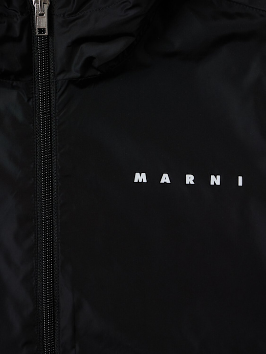 Marni Junior: Hooded sweatshirt - Negro - kids-girls_1 | Luisa Via Roma