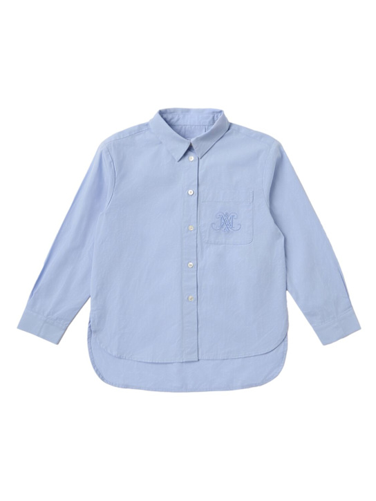MAX&Co.: Cotton shirt - 浅蓝色 - kids-girls_0 | Luisa Via Roma