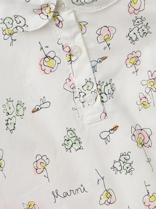 Marni Junior: Printed cotton shirt - 白色 - kids-girls_1 | Luisa Via Roma