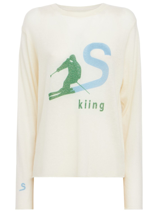Adrian Cashmere: Ski long sleeve cashmere sweater - Natural - women_0 | Luisa Via Roma
