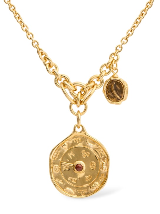 Chloé: Medals long necklace - Yellow - women_0 | Luisa Via Roma