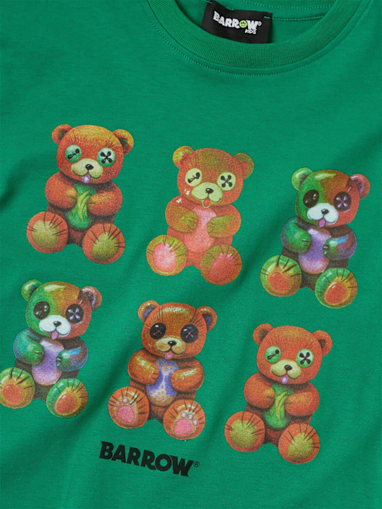 Barrow: Printed cotton jersey t-shirt - 그린 - kids-boys_1 | Luisa Via Roma