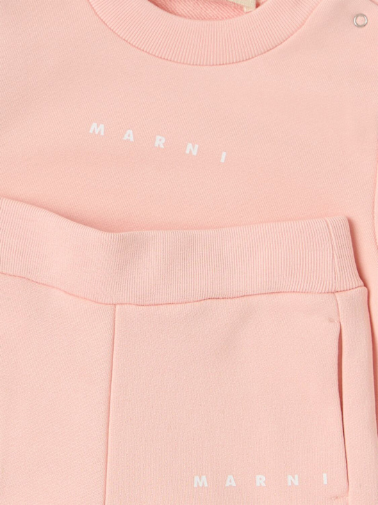 Marni Junior: Cotton sweatshirt & sweatpants - 粉色 - kids-girls_1 | Luisa Via Roma