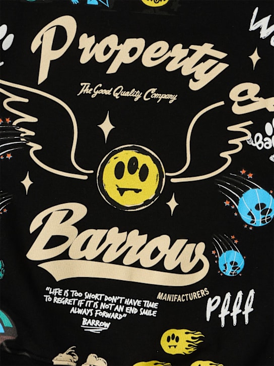 Barrow: Printed cotton sweatshirt - Black - kids-boys_1 | Luisa Via Roma