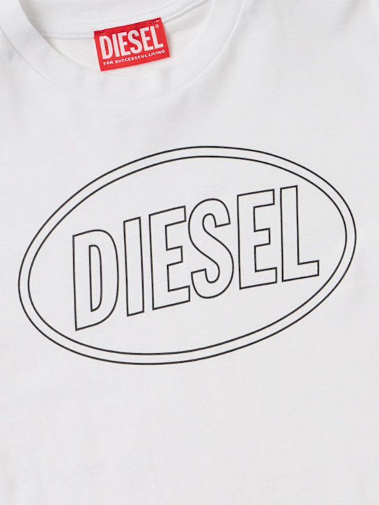 Diesel Kids: Logo cotton jersey t-shirt - Weiß - kids-boys_1 | Luisa Via Roma