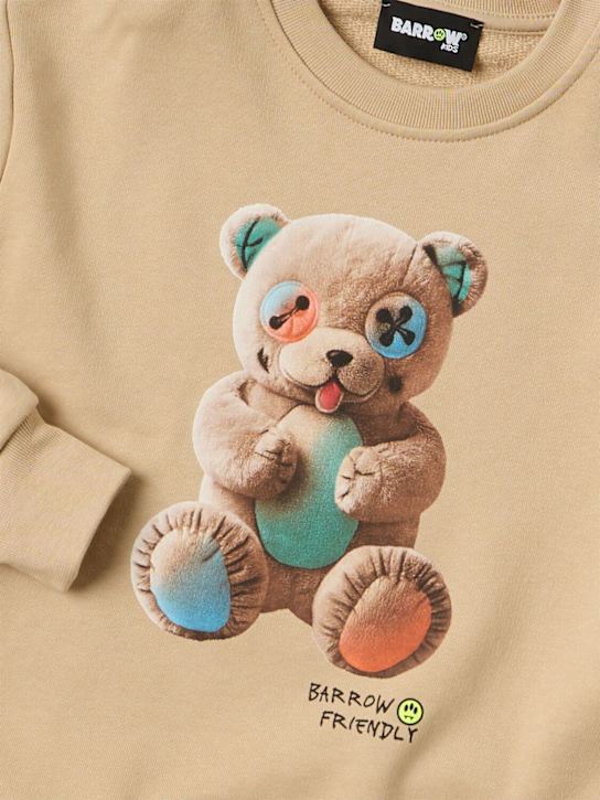 Barrow: Printed cotton sweatshirt - Beige - kids-boys_1 | Luisa Via Roma