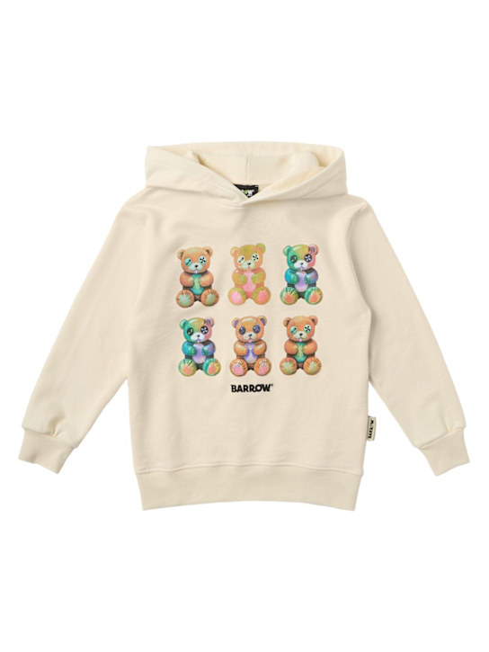Barrow: Printed cotton hoodie - Beige - kids-boys_0 | Luisa Via Roma