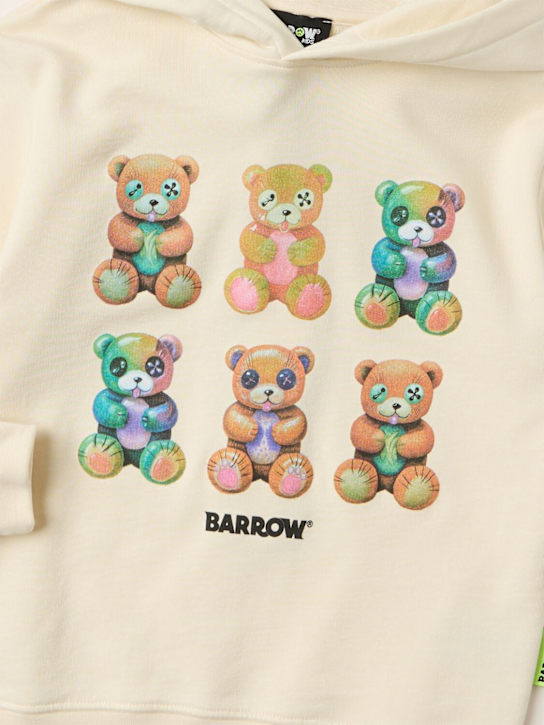 Barrow: Printed cotton hoodie - Beige - kids-boys_1 | Luisa Via Roma