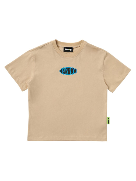 Barrow: Cotton jersey t-shirt - Beige - kids-boys_0 | Luisa Via Roma