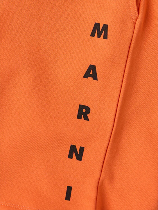 Marni Junior: Cotton shorts - 橙色 - kids-girls_1 | Luisa Via Roma