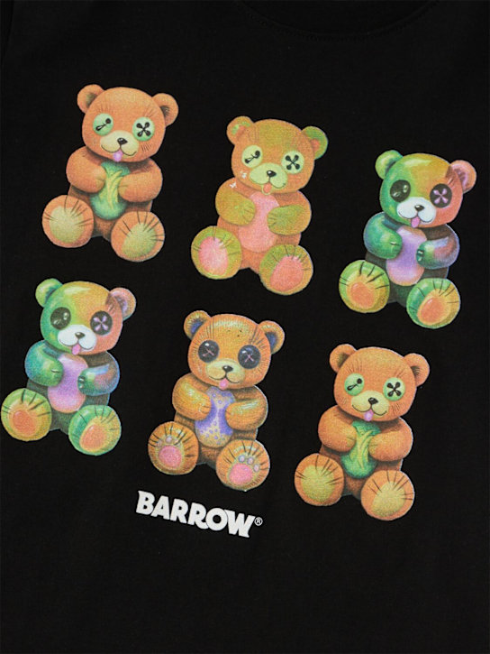 Barrow: Printed cotton jersey t-shirt - Black - kids-boys_1 | Luisa Via Roma