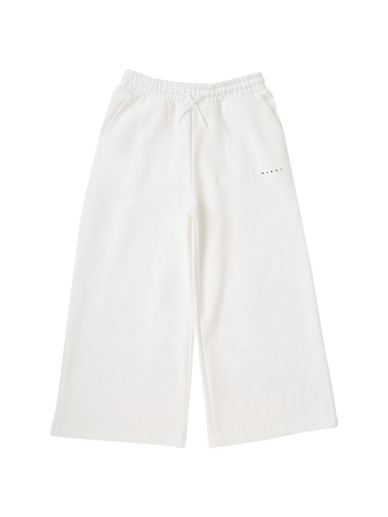 Marni Junior: Cotton pants - 白色 - kids-girls_0 | Luisa Via Roma