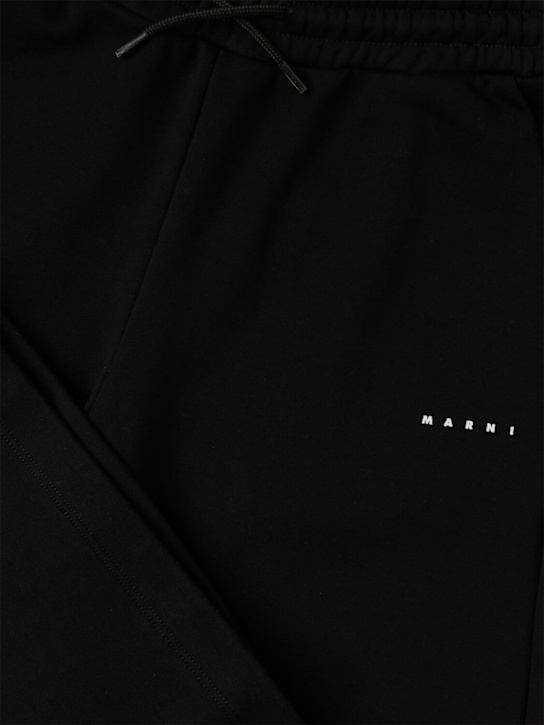 Marni Junior: Cotton pants - 黑色 - kids-girls_1 | Luisa Via Roma