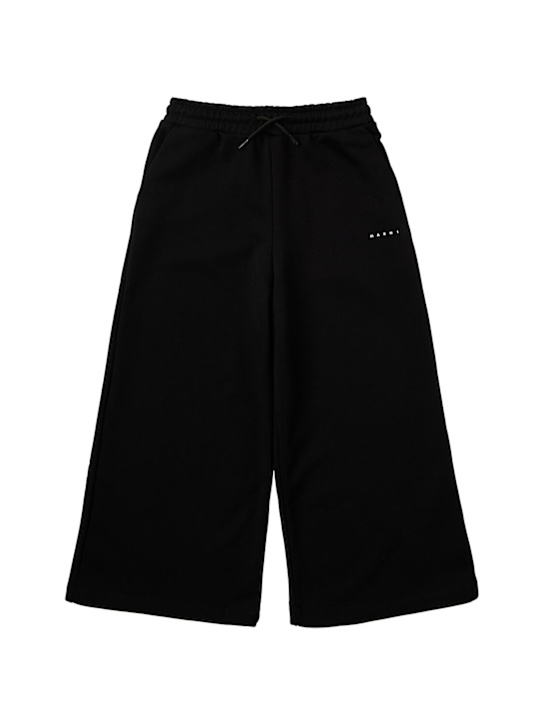 Marni Junior: Cotton pants - 黑色 - kids-girls_0 | Luisa Via Roma