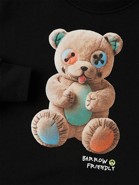 Barrow: Printed cotton sweatshirt - ブラック - kids-boys_1 | Luisa Via Roma