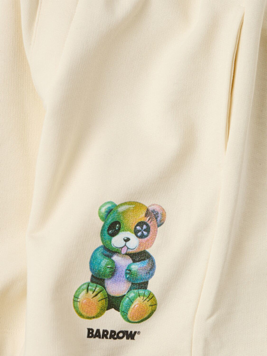 Barrow: Cotton sweat shorts - 米黄色 - kids-boys_1 | Luisa Via Roma