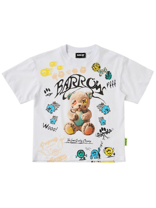 Barrow: Printed cotton jersey t-shirt - Blanc - kids-boys_0 | Luisa Via Roma
