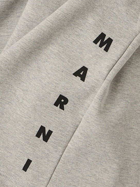 Marni Junior: Cotton shorts - Blanc - kids-boys_1 | Luisa Via Roma