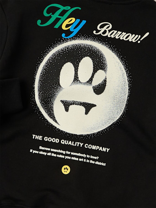 Barrow: Cotton sweatshirt - 黑色 - kids-boys_1 | Luisa Via Roma