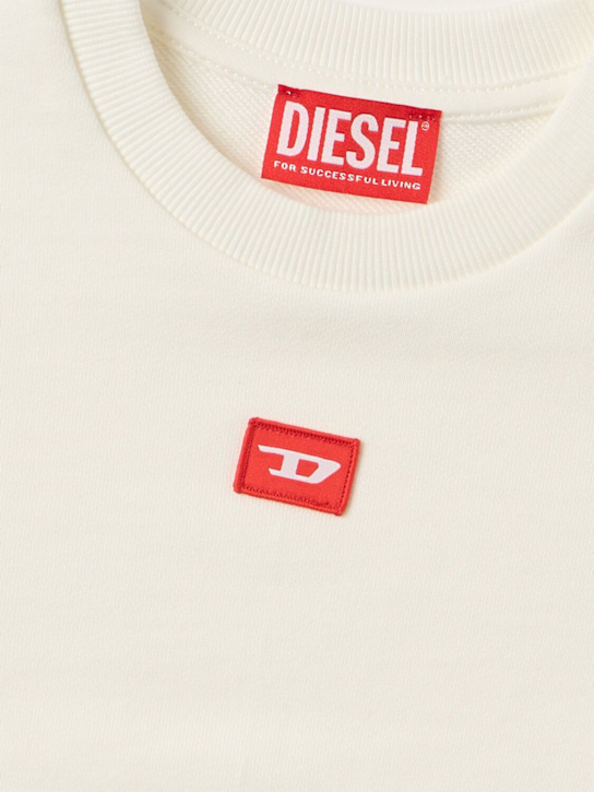 Diesel Kids: Logo cotton sweatshirt - Blanco - kids-boys_1 | Luisa Via Roma