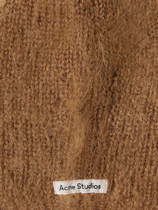 Acne Studios: Mohair & wool winter hat - 粘土色 - women_1 | Luisa Via Roma