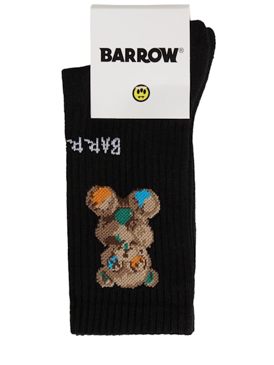 Barrow: Cotton blend socks - Black - kids-boys_0 | Luisa Via Roma