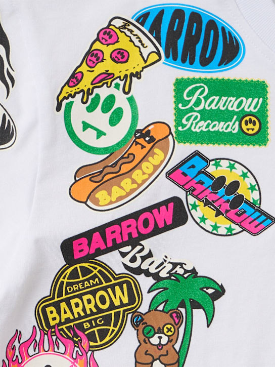Barrow: Printed cotton jersey t-shirt - オフホワイト - kids-boys_1 | Luisa Via Roma