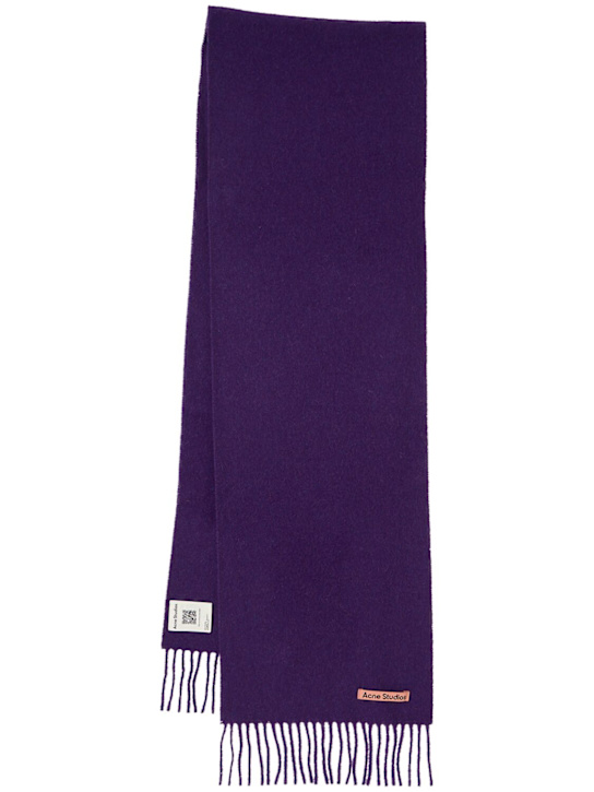 Acne Studios: Canada skinny wool scarf - Violet Purple - women_0 | Luisa Via Roma