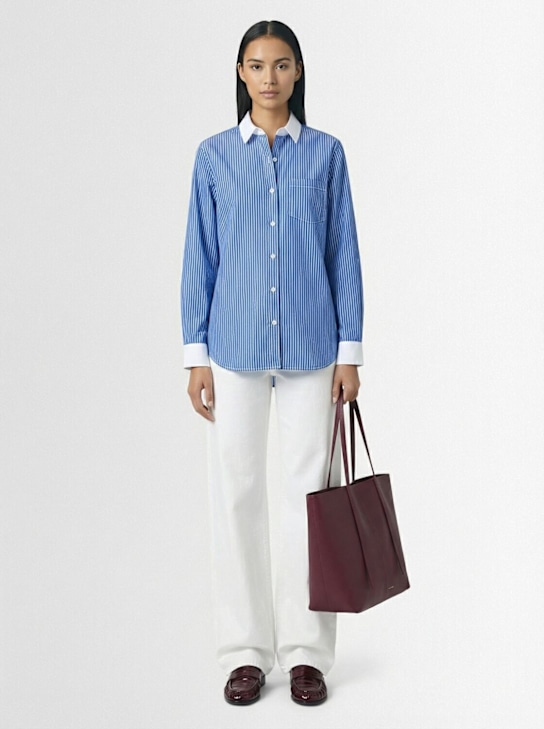 Marie Marot: Lilibeth cotton shirt - 浅蓝色/白色 - women_1 | Luisa Via Roma