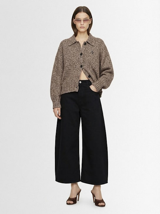 The Attico: Knit wool & cashmere cardigan - Braun - women_1 | Luisa Via Roma
